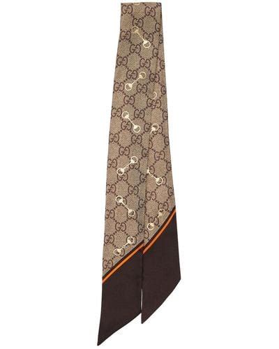 beige foulard gucci png|Gucci print silk neck bow.